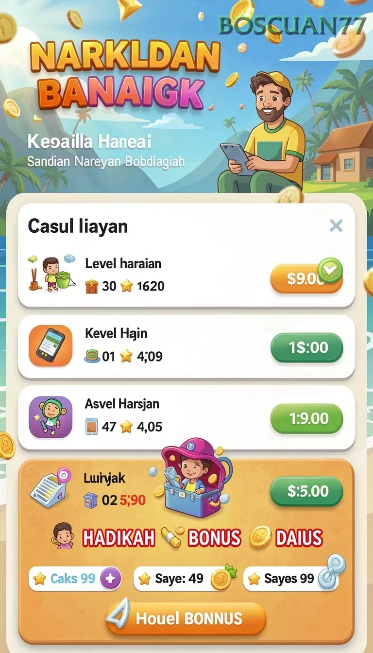 Cuplikan layar 9ZKGAMES — menu navigasi