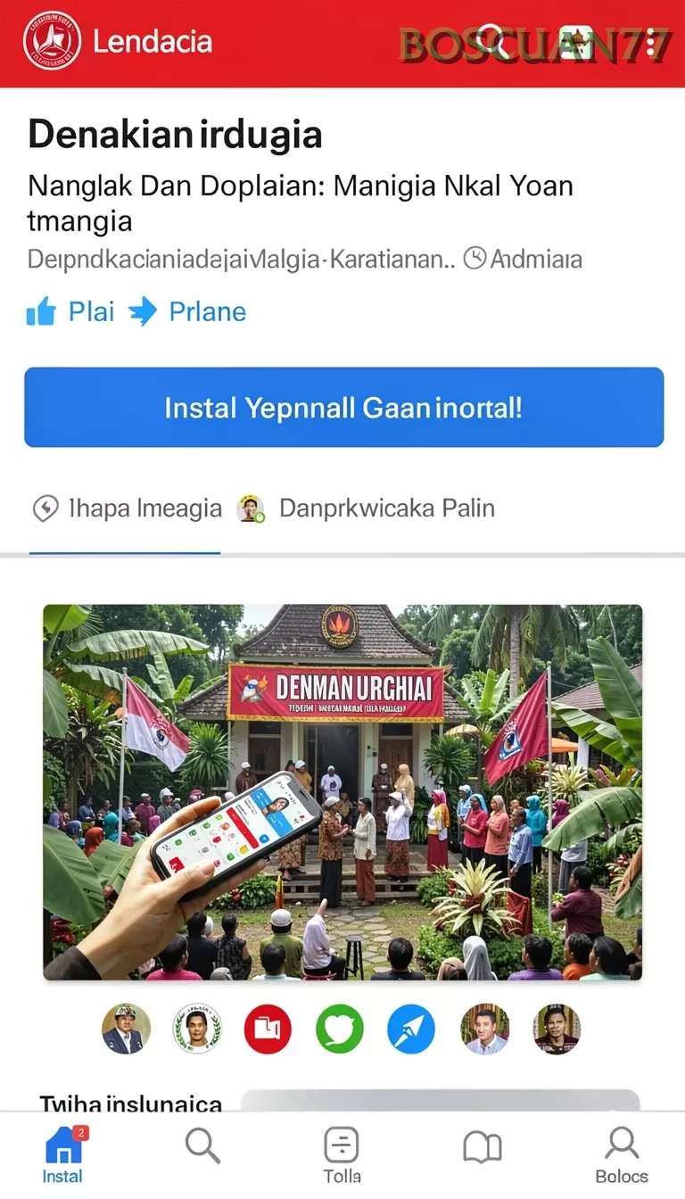 Cuplikan layar EVENTS — menu navigasi